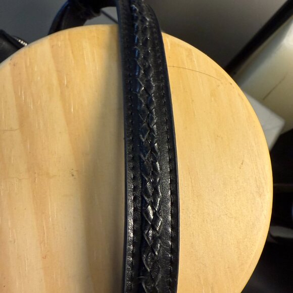 Brighton crocodile embossed vintage bag brown and black with Heart emblems. - Picture 12 of 14